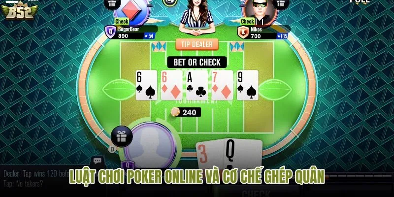 Giao diện poker online tại B52 trực quan và cuốn hút