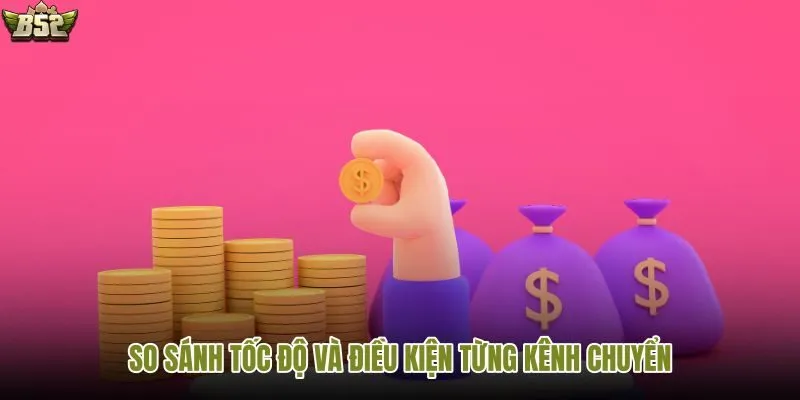 So sánh tốc độ xử lý và điều kiện rút tiền B52 giữa các kênh giao dịch khác nhau